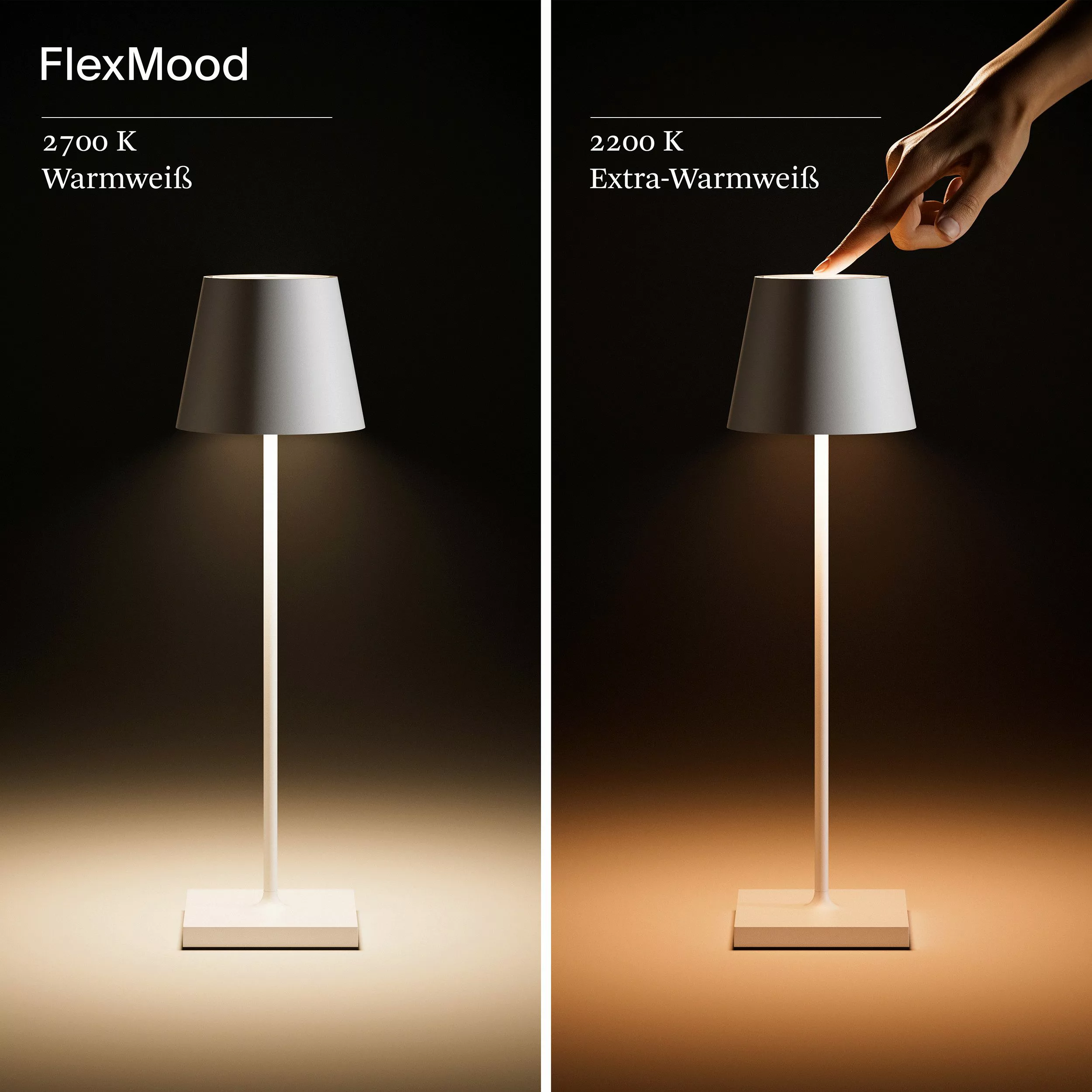 SIGOR LED Tischleuchte Stilvolle Akku-Tischlampe Nuindie günstig online kaufen