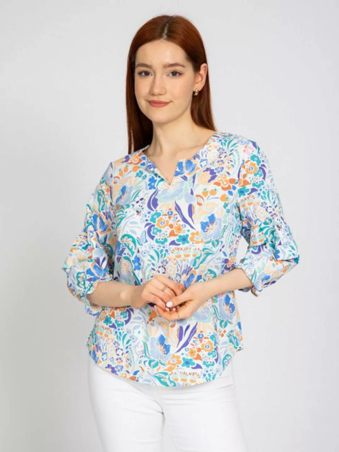 VICCI Germany Klassische Bluse mit Stretchanteil in Blumendruck günstig online kaufen