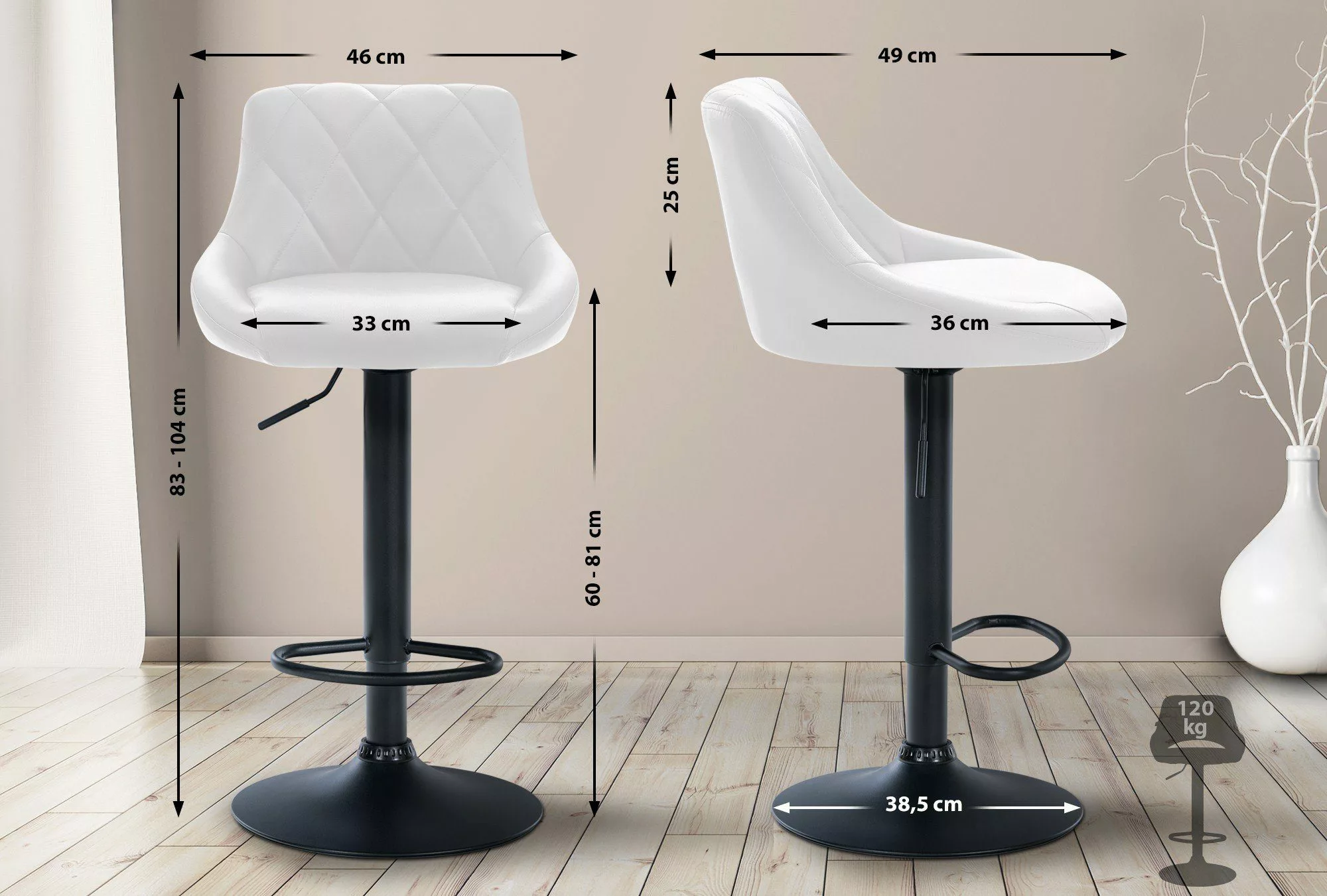 CLP Barhocker Lazio Kunstleder, höhenverstellbar und günstig online kaufen