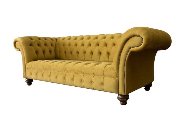 Xlmoebel Chesterfield-Sofa XXL Chesterfield Sofa 3-Sitzer 225 cm Polster Le günstig online kaufen