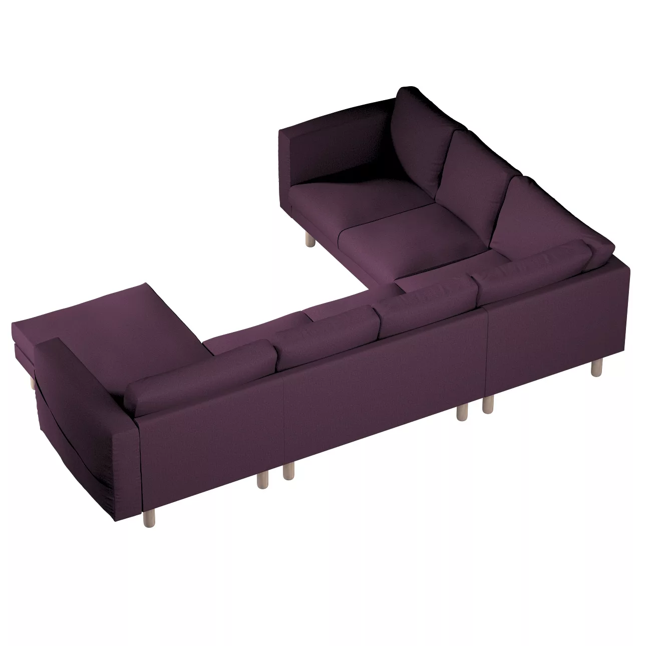 Bezug für Norsborg 5-Sitzer Ecksofa mit Recamiere, pflaume, Norsborg Bezug günstig online kaufen