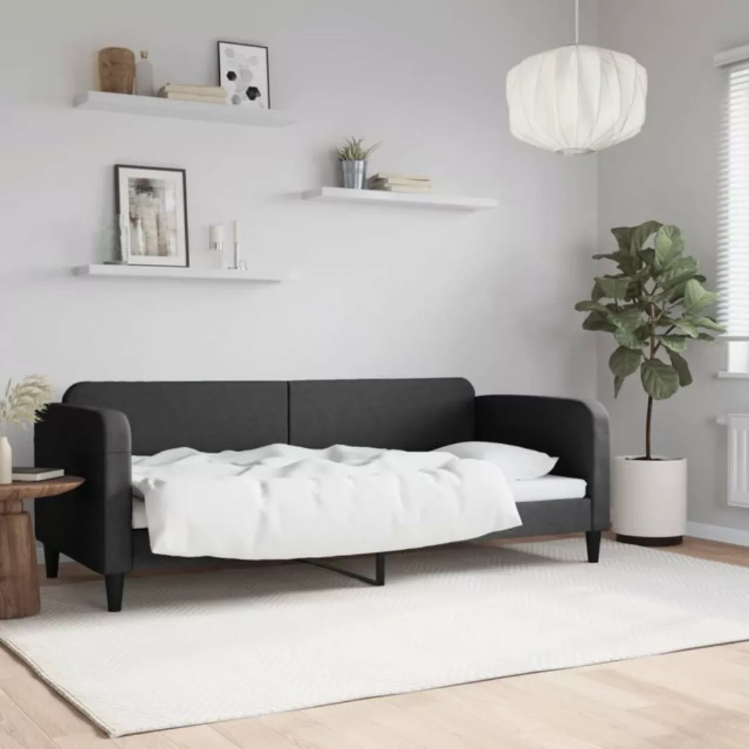 vidaXL Gästebett Tagesbett Schwarz 80x200 cm Stoff Gästebett Gästecouch Gäs günstig online kaufen