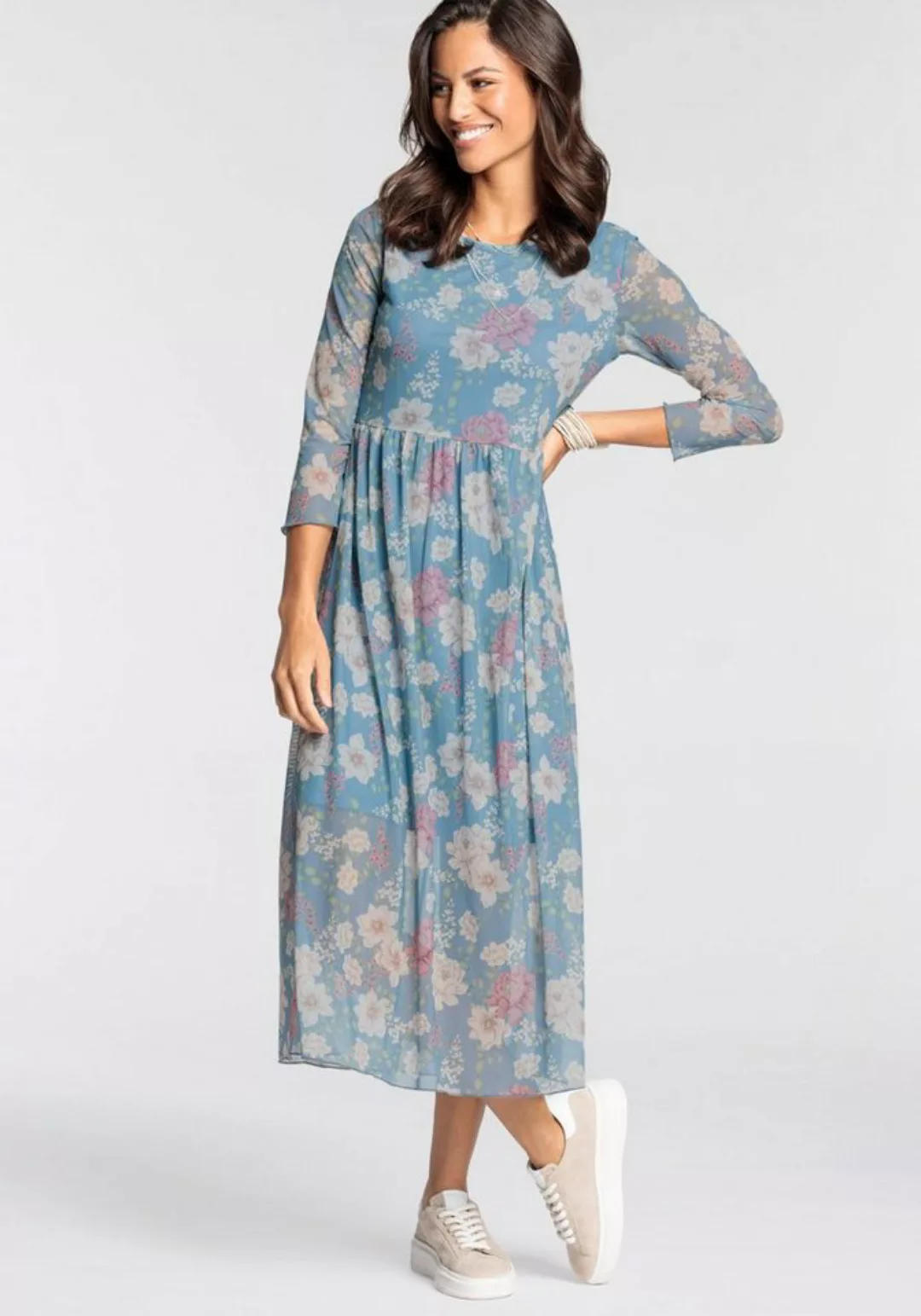 Laura Scott Meshkleid mit femininem Blumen-Print - NEUE KOLLEKTION günstig online kaufen