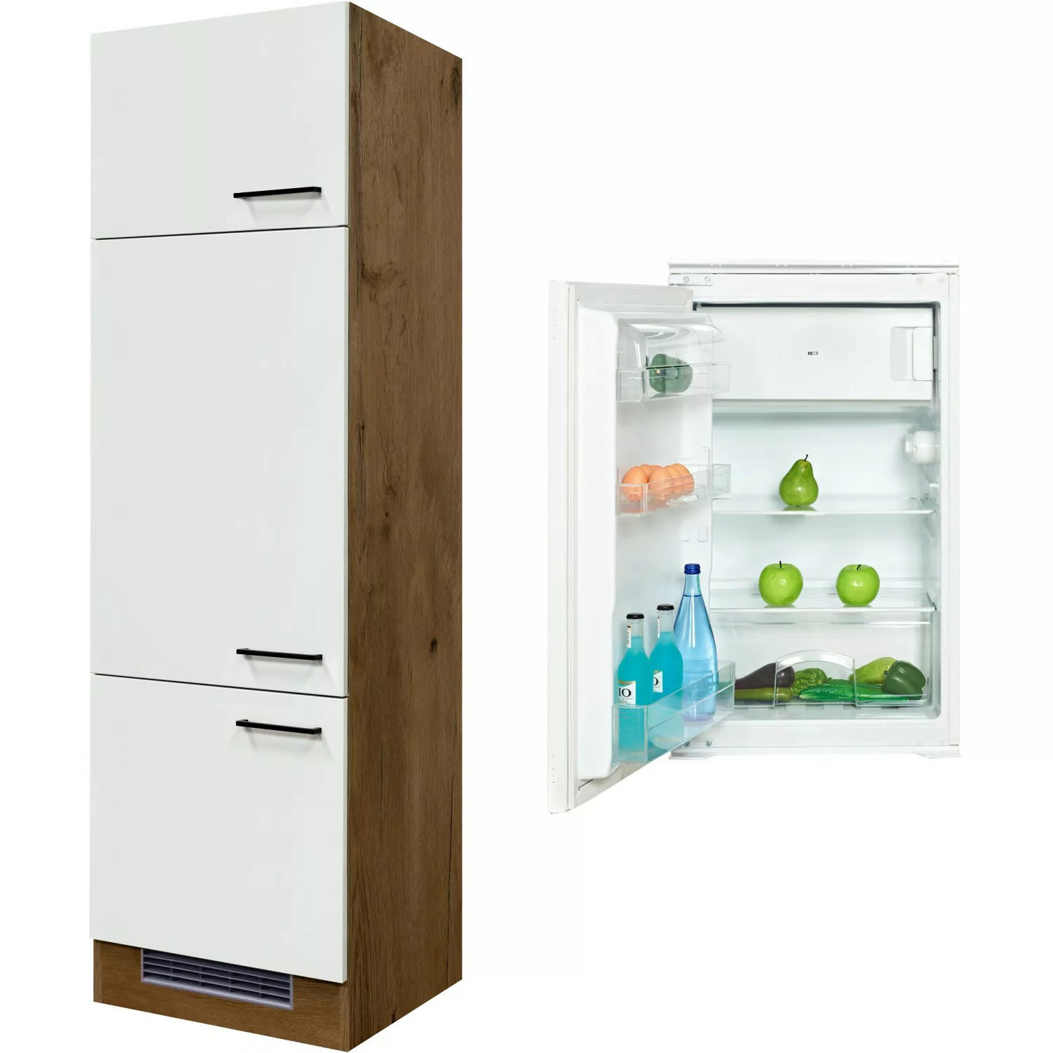 Flex-Well Exclusiv Kühlschrank-Einbauschrank Vintea mit Kühlschrank EEK: F günstig online kaufen