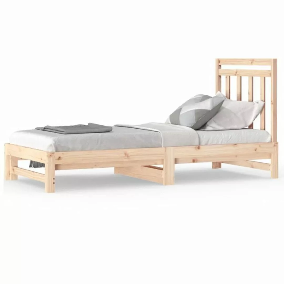 vidaXL Bett Tagesbett Ausziehbar 2x(90x200) cm Massivholz Kiefer günstig online kaufen