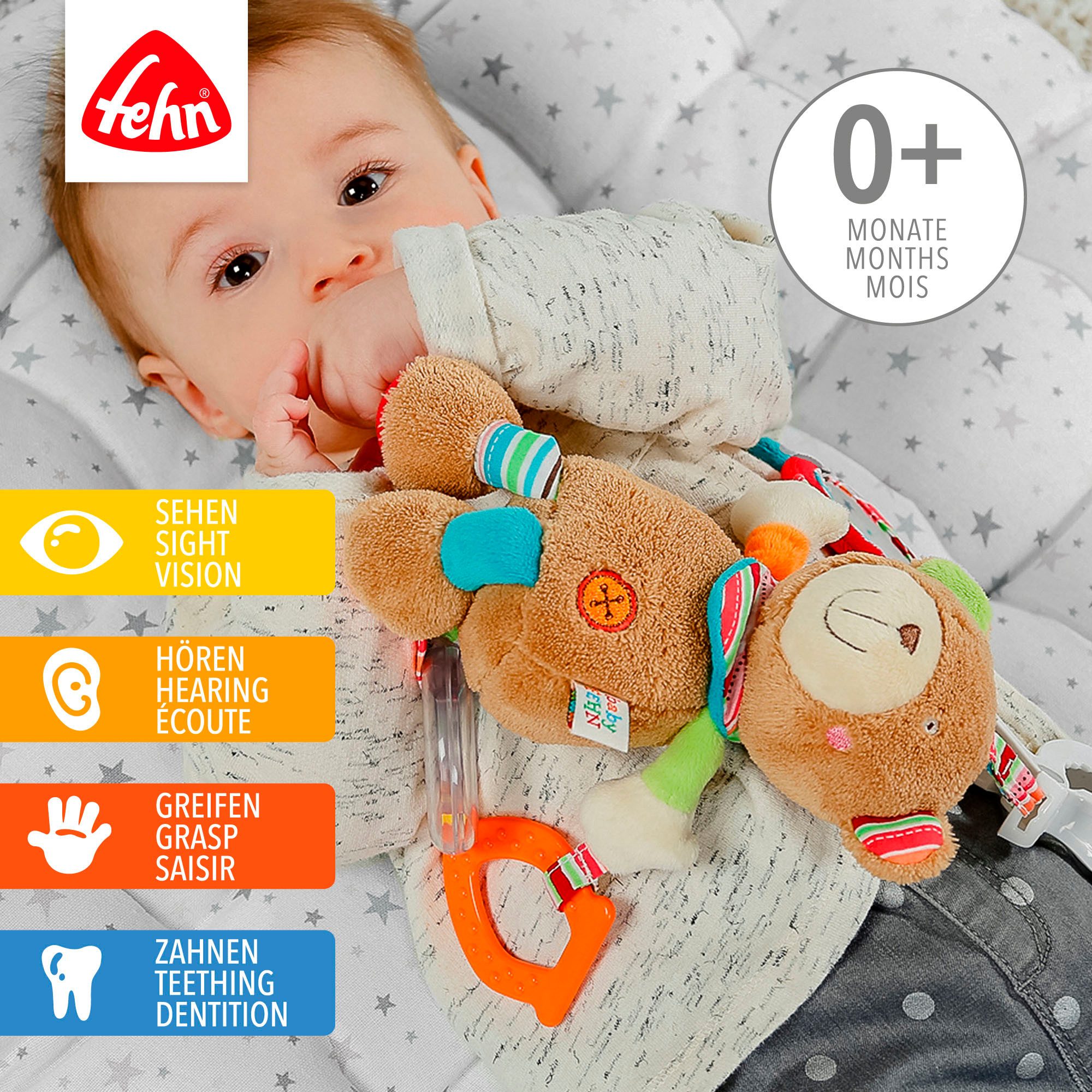 Fehn Greifspielzeug Classic Stars, Activity-Teddy, inklusive günstig online kaufen