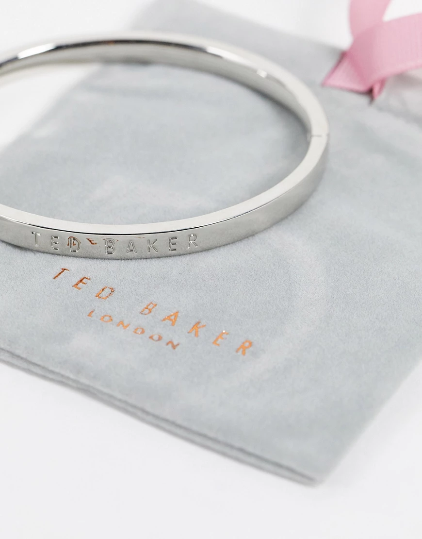 Ted Baker – Clemina – Silberfarbener Metall-Armreif mit Scharnier günstig online kaufen