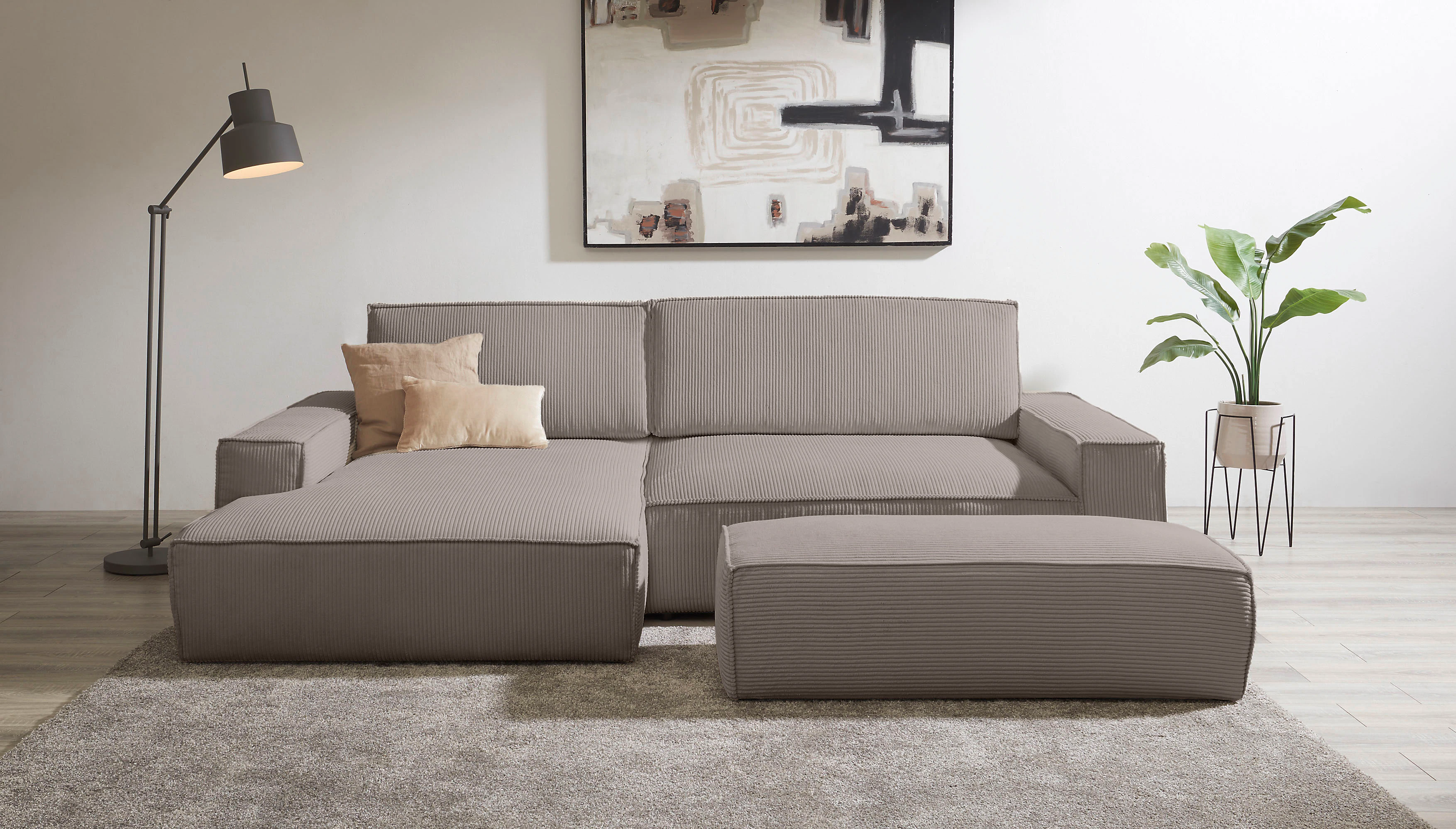 Home affaire Polsterecke "NEU: SHERWOOD XXL tief, L-Form mit Schlaffunktion günstig online kaufen