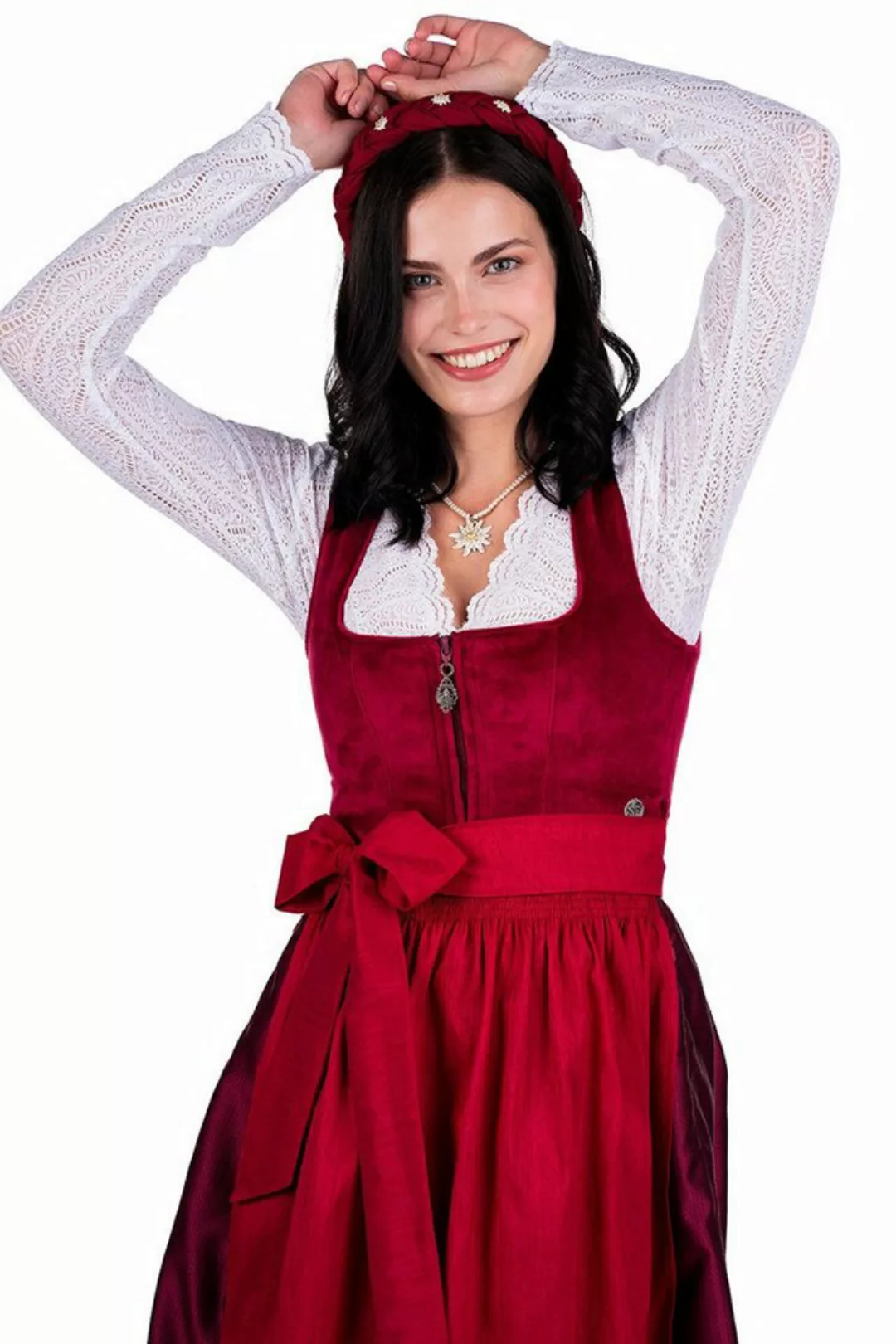 MarJo Dirndl Samt Dirndl 2tlg. - PINZBERG - magenta günstig online kaufen