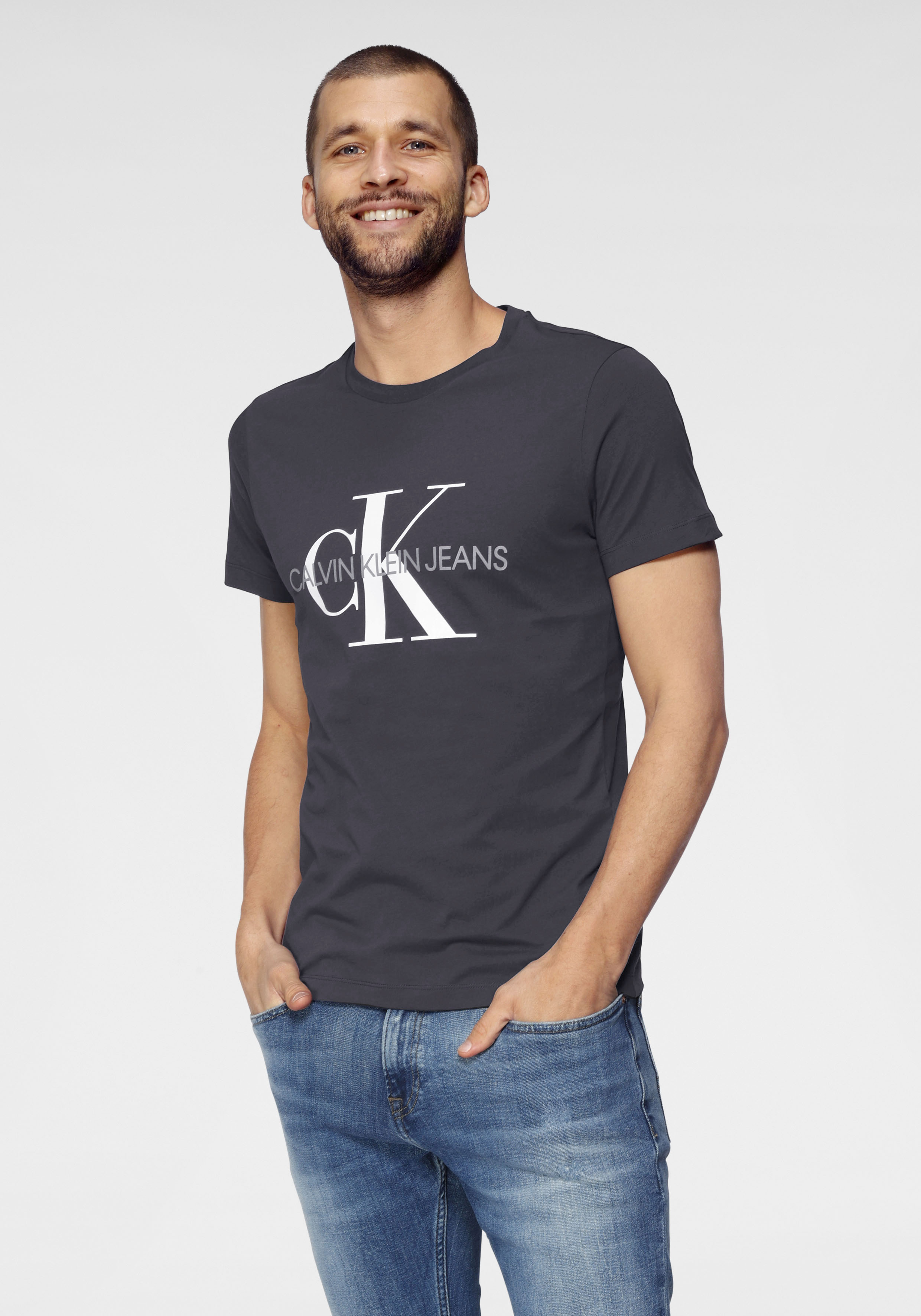 Calvin Klein Jeans T-Shirt "ICONIC MONOGRAM SLIM TEE" günstig online kaufen