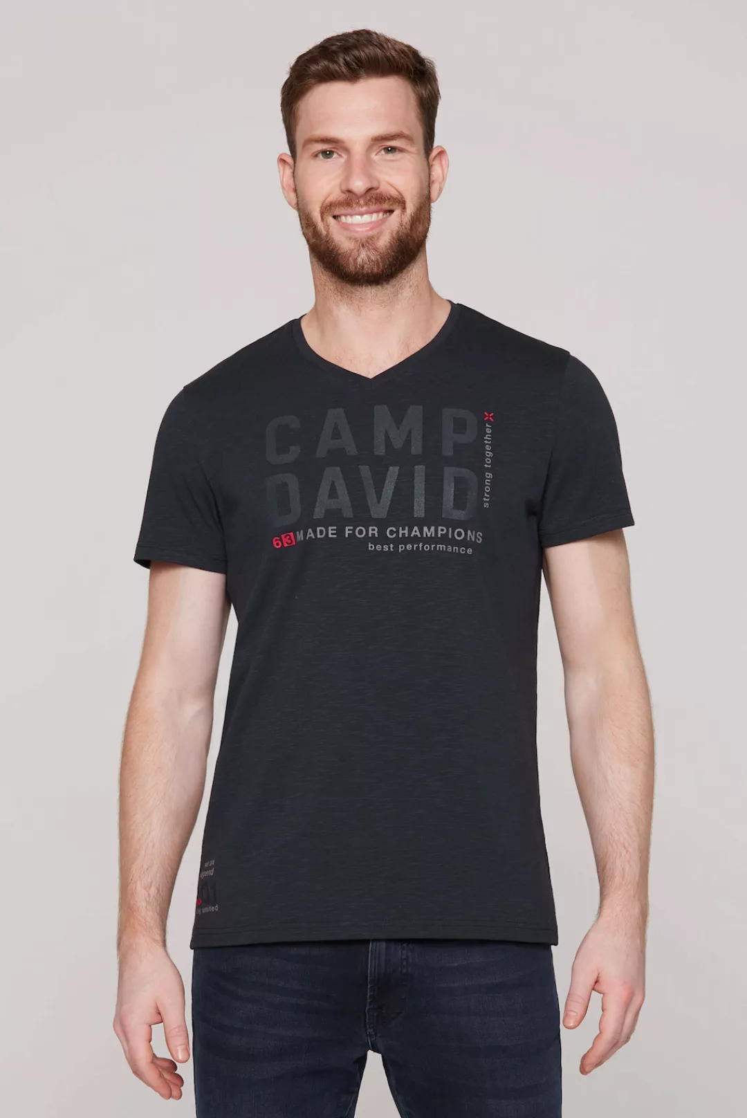CAMP DAVID V-Shirt, mit maskulinem V-Ausschnitt günstig online kaufen