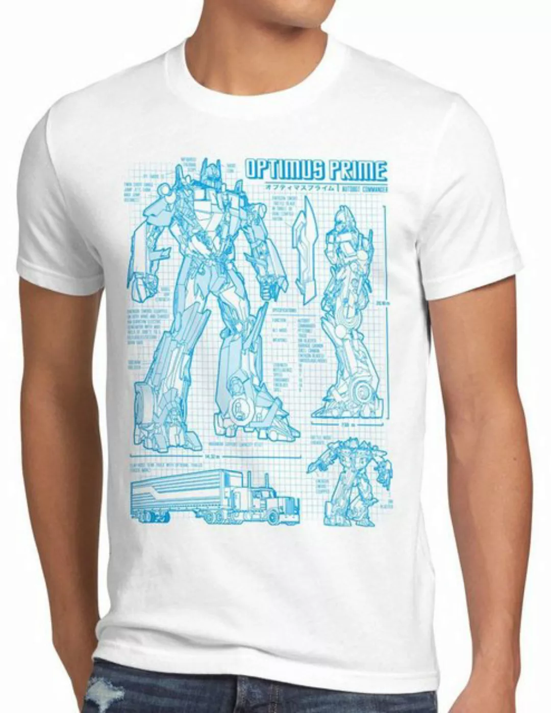 style3 Print-Shirt Herren T-Shirt Optimus Prime blaupause autobot günstig online kaufen