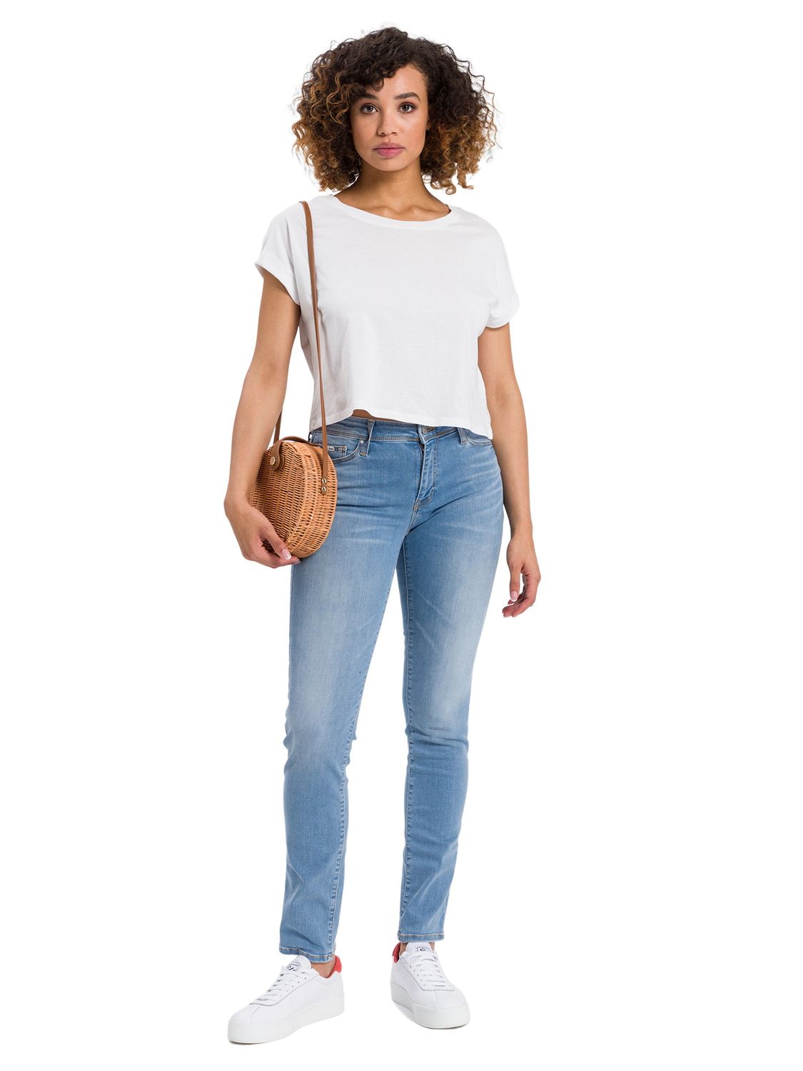 Cross Jeans Damen Jeans ANYA - Slim Fit - Blau - Sky Blue Washed günstig online kaufen