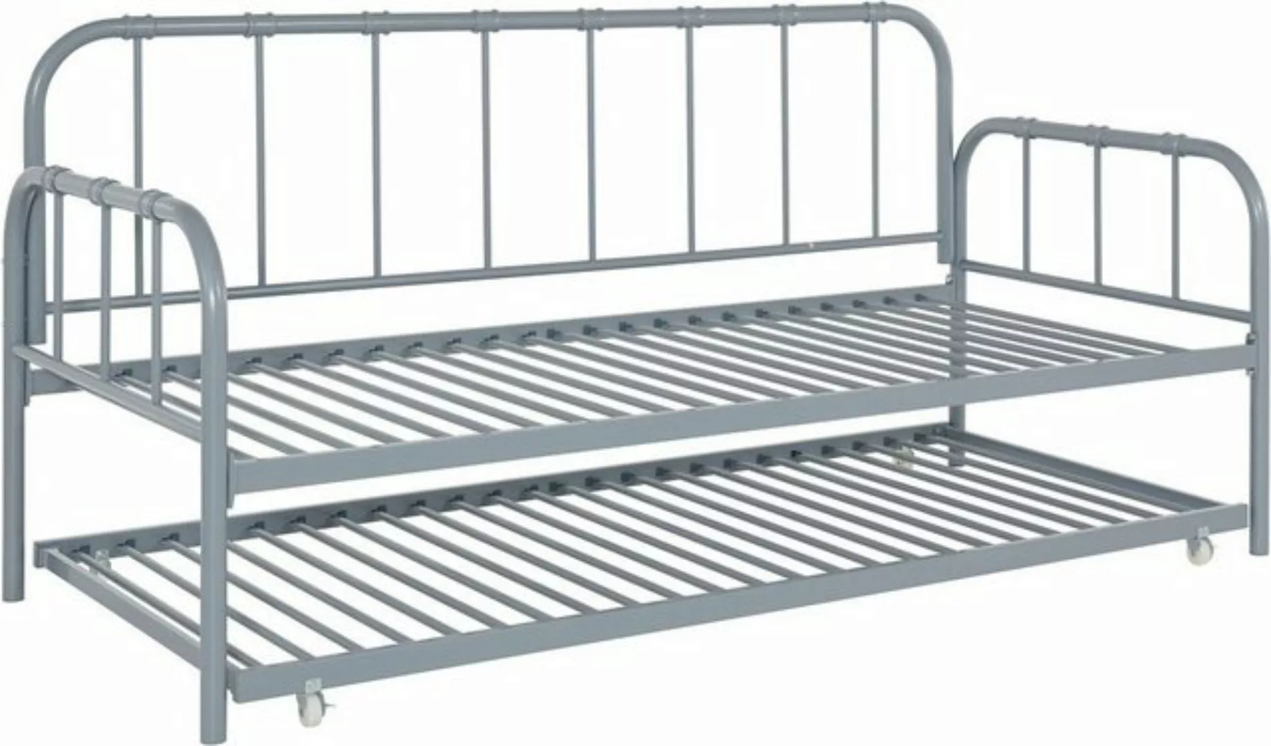 loft24 Metallbett Ariel, Bettgestell aus Metall, mit ausziehbarer Liegefläc günstig online kaufen