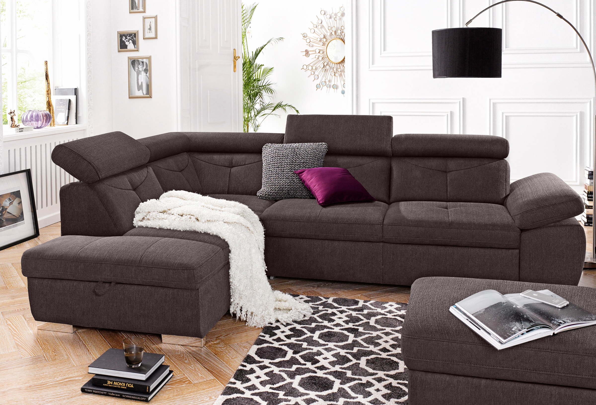 exxpo - sofa fashion Ecksofa "Spring, super bequem und komfortabel mit Armt günstig online kaufen