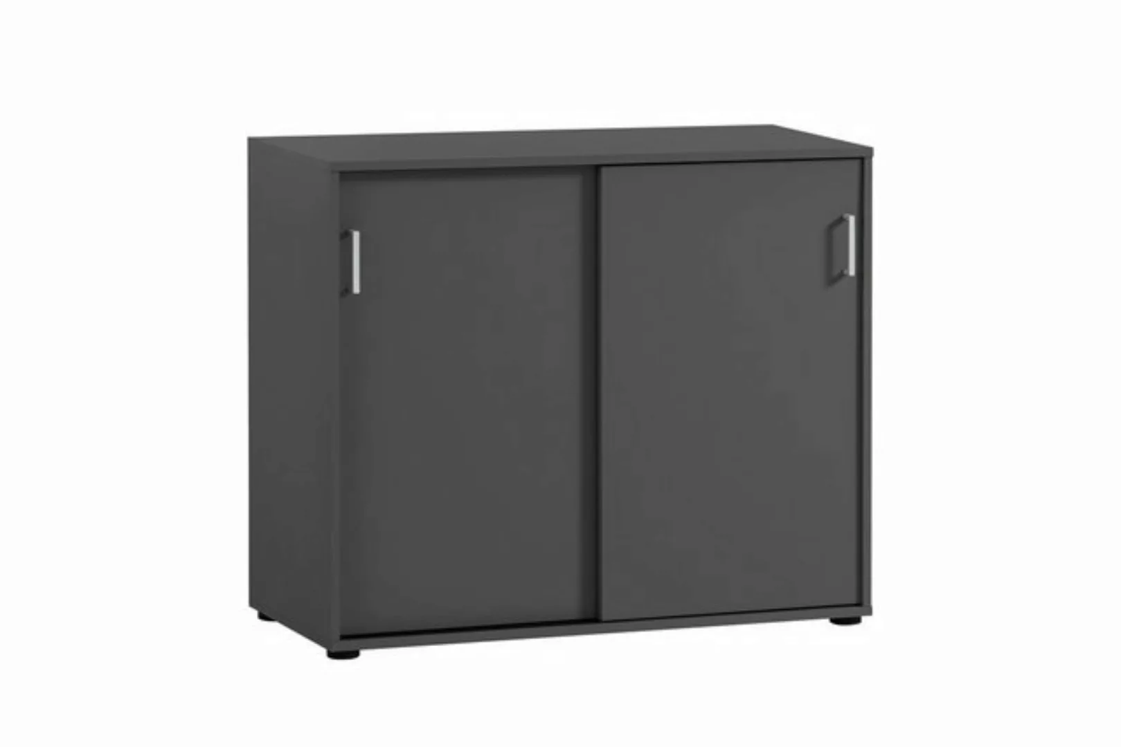 MÖBELPARTNER Aktenschrank Fox, HxBxT 84x100x41cm, 2 Schiebetüren, Anthrazit günstig online kaufen