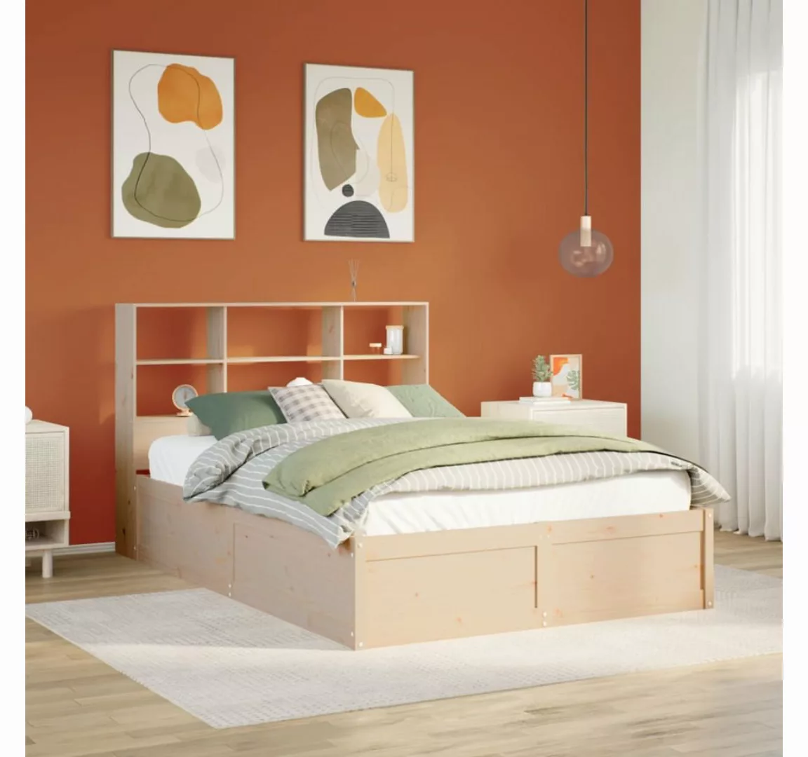 vidaXL Bett, Massivholzbett ohne Matratze 140x190 cm Kiefernholz günstig online kaufen