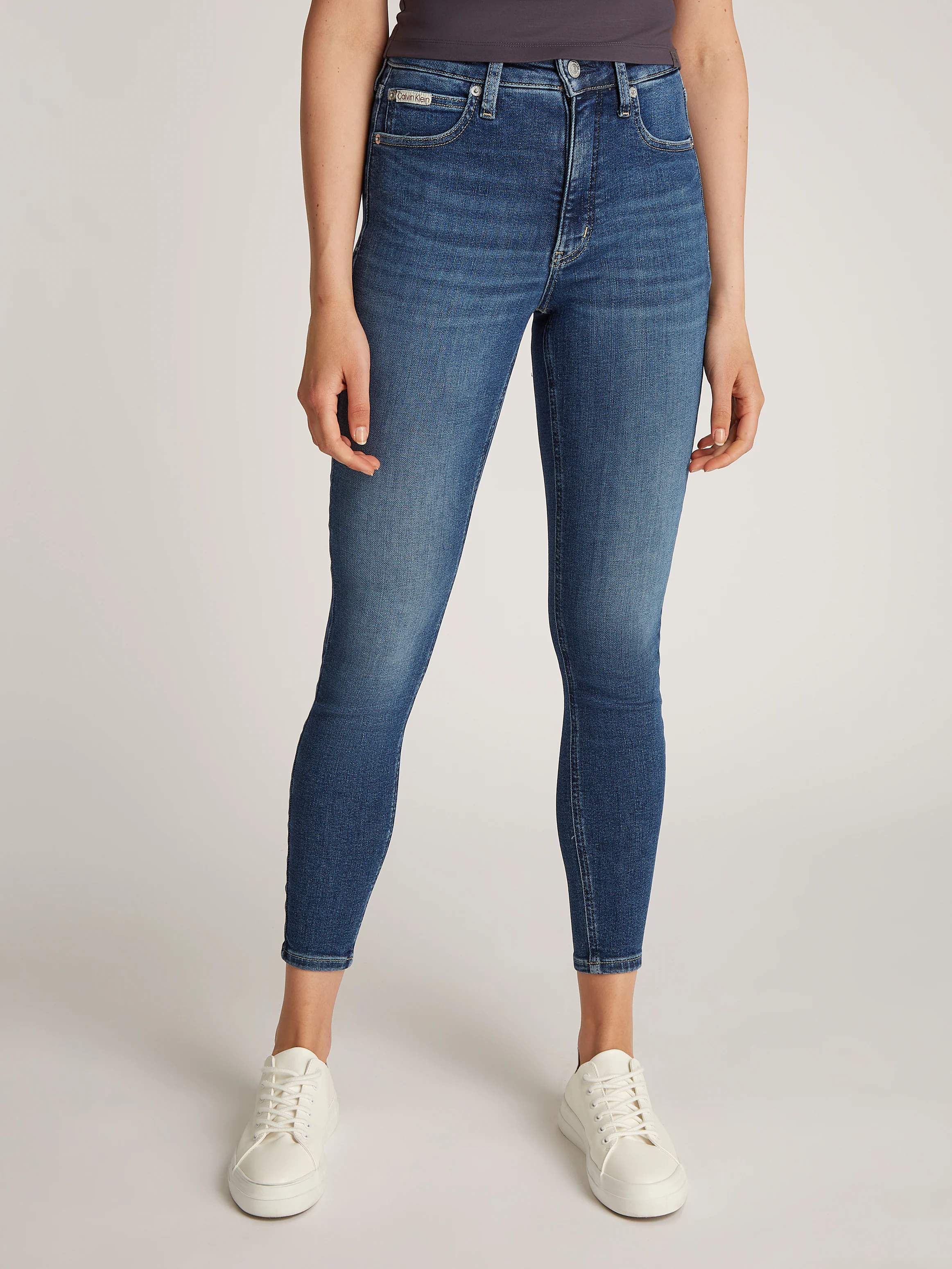 Calvin Klein Jeans Skinny-fit-Jeans "HIGH RISE SUPER SKINNY ANKLE", mit Sto günstig online kaufen