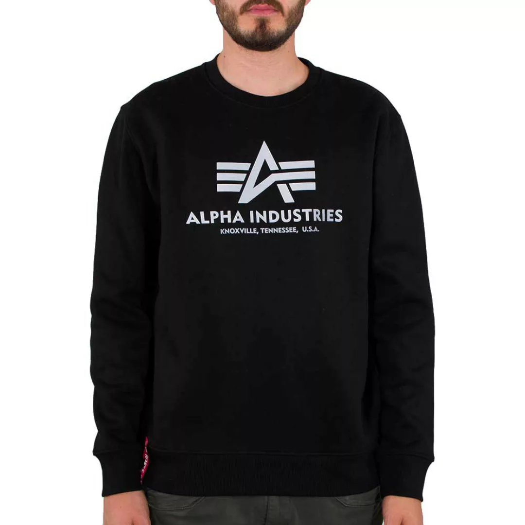 Alpha Industries Basic Rainbow Reflective Print Sweatshirt M Black günstig online kaufen