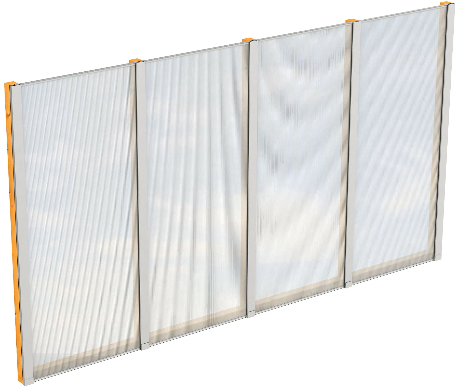 Skan Holz Seitenwand m. Polycarbonatplatten (FS) 355 x 200 cm Fichte Eiche günstig online kaufen