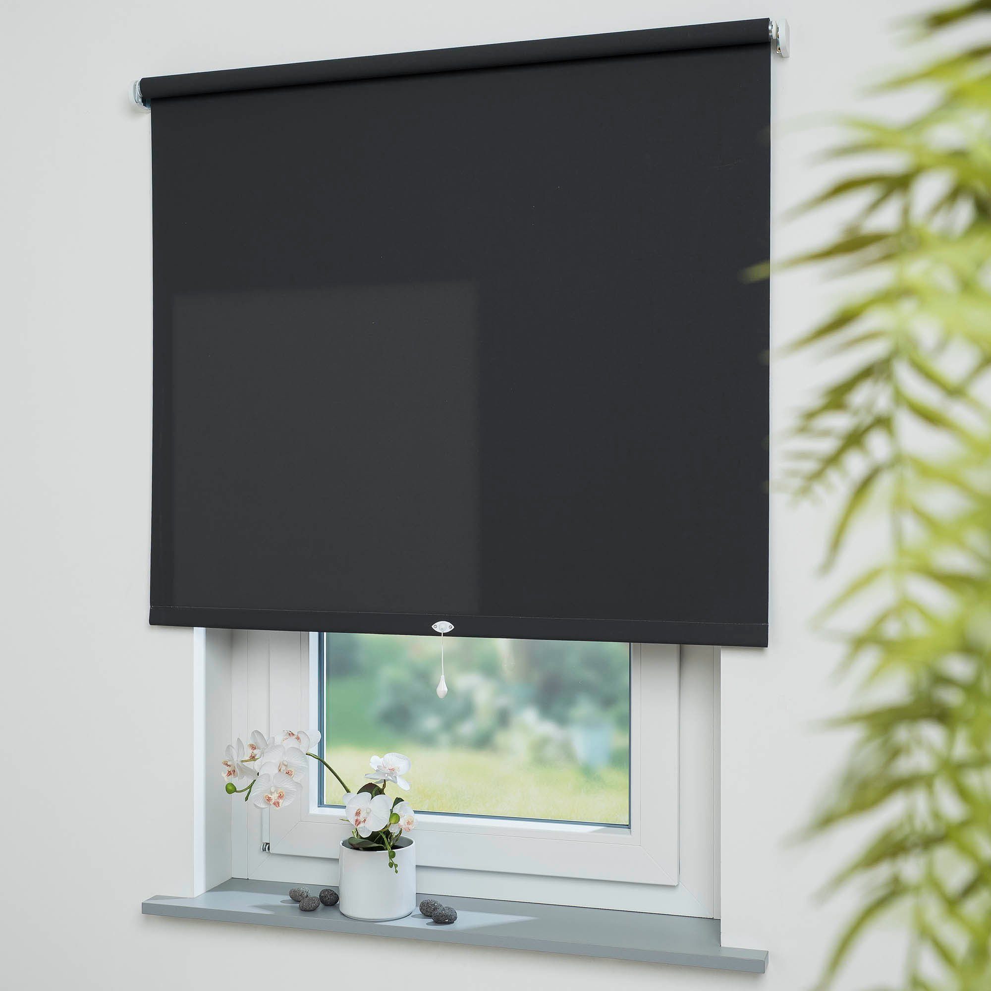 Liedeco Springrollo »Uni«, Lichtschutz, Perlreflex-beschichtet, mit Bohren/ günstig online kaufen