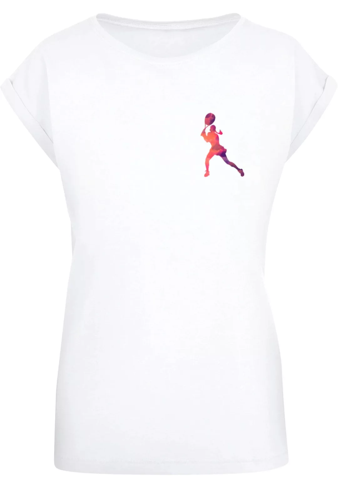 Merchcode T-Shirt "Merchcode Damen Ladies Tennis Woman Silhouette - T-Shirt günstig online kaufen