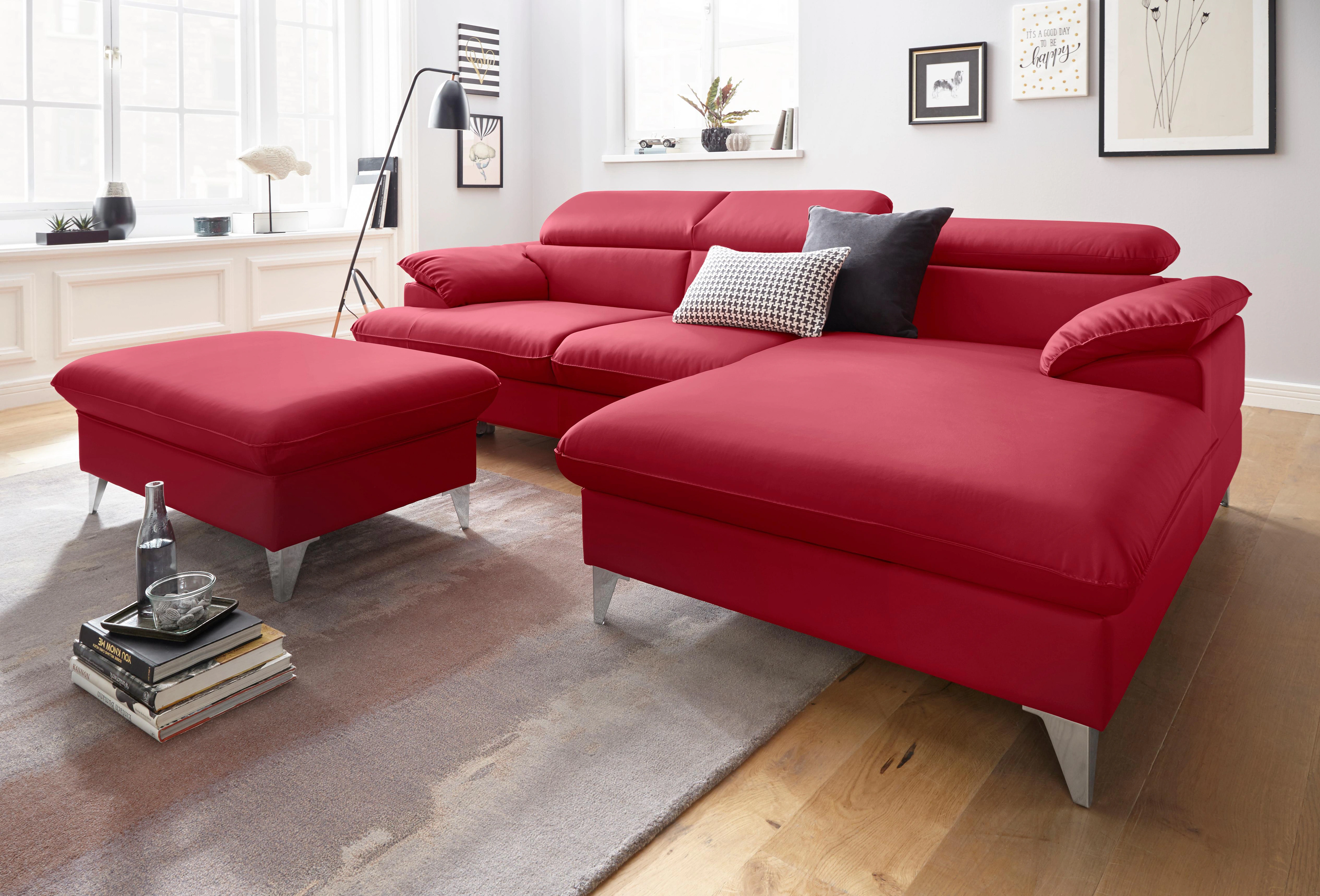 COTTA Ecksofa "Caluso L-Form", mit Kopfteilverstellung, wahlweise mit Bettf günstig online kaufen
