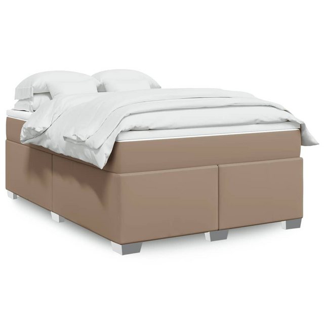 vidaXL Boxspringbett, Boxspringbett Matratze Cappuccino-Braun 140x190cm Kun günstig online kaufen