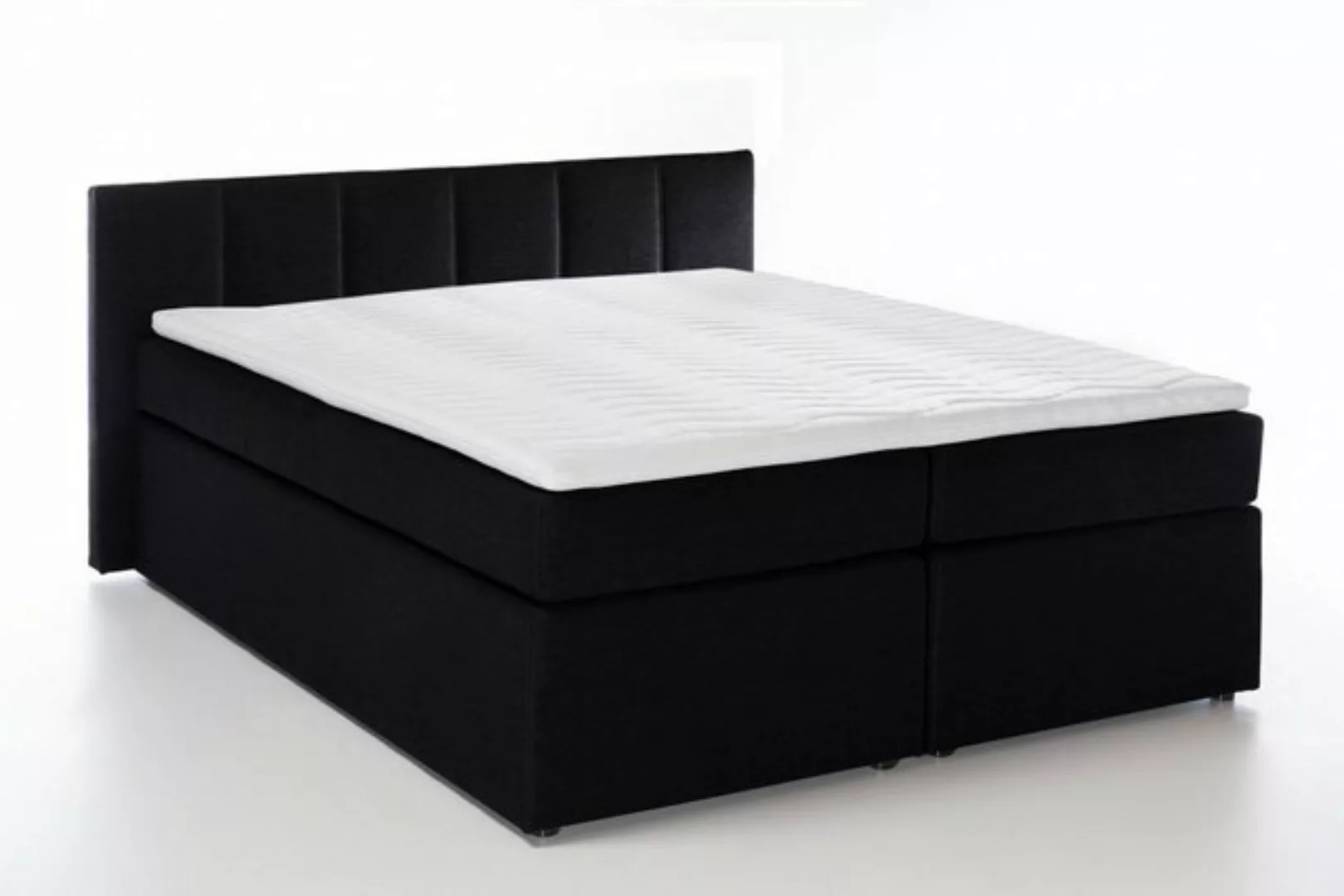 Möbelfreude Boxspringbett Boxspringbett Beatrice 200x200 cm Schwarz H2/H3, günstig online kaufen