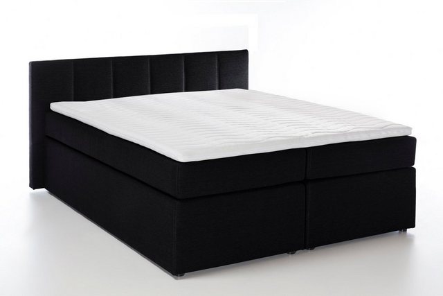 Möbelfreude Boxspringbett Boxspringbett Valina 200x220 cm Schwarz H3, 200x2 günstig online kaufen