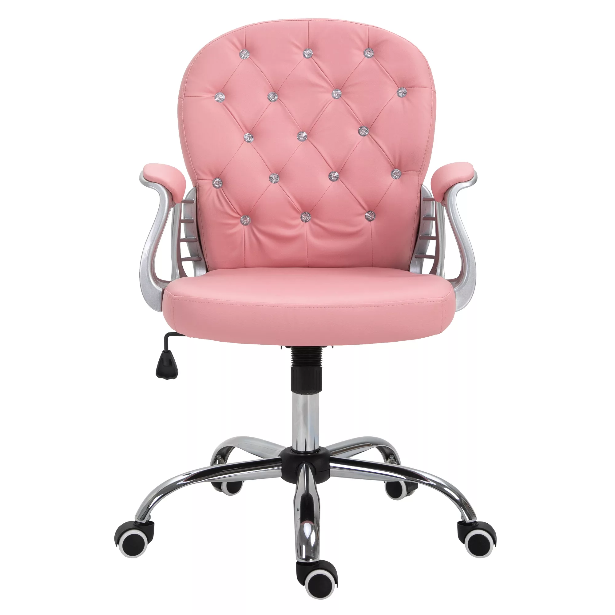 Vinsetto Bürostuhl Chefsessel ergonomisch gepolsterte Rückenlehne, Rosa, PU günstig online kaufen