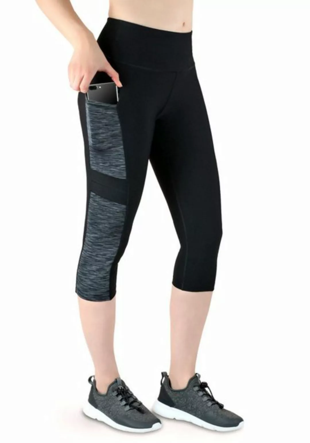 VS Variosports 3/4-Leggings Damen 3/4 Capri Leggings mit Seitentasche, hohe günstig online kaufen