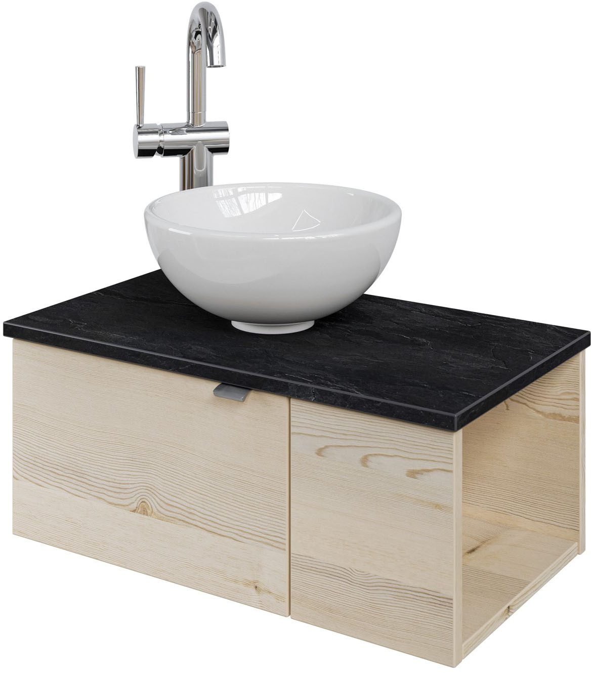 Saphir Waschtisch "Serie 6915 Waschschale mit Unterschrank für Gästebad, Gä günstig online kaufen