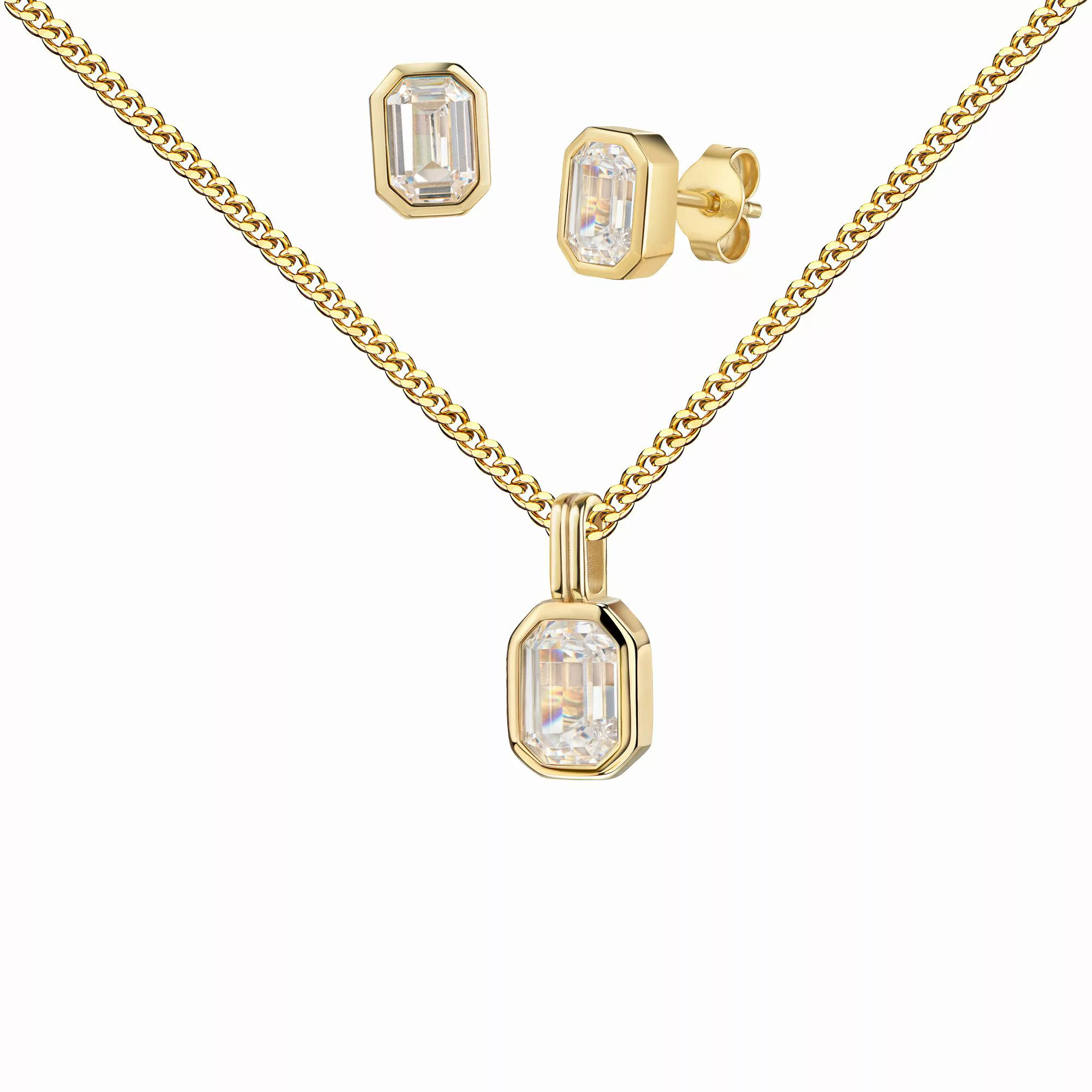 JEVELION Schmuckset Anhänger 585 Gold 2x günstig online kaufen
