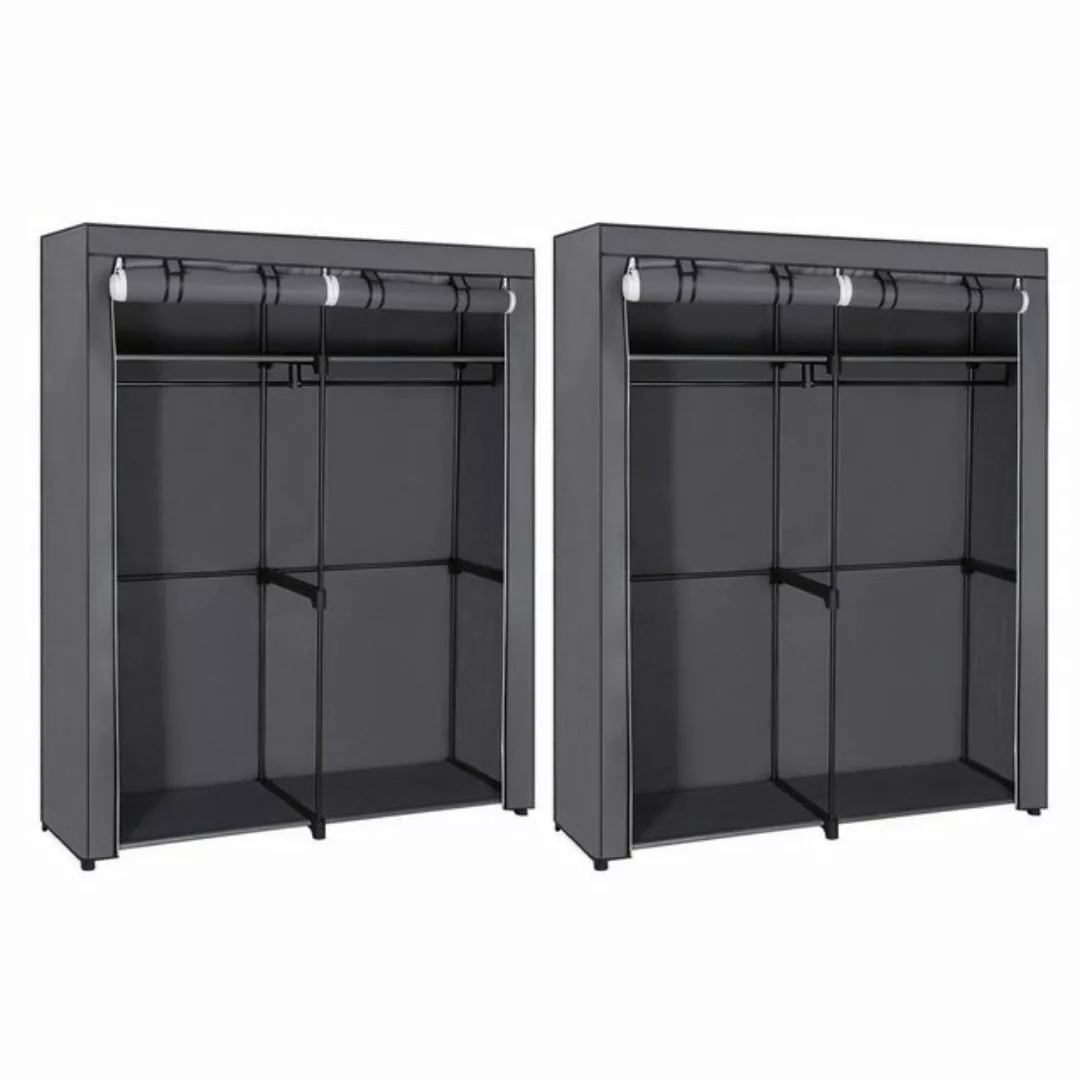 SONGMICS Stoffschrank mit Stangen zum Aufhängen, faltbar, 140 x 43 x 174 günstig online kaufen