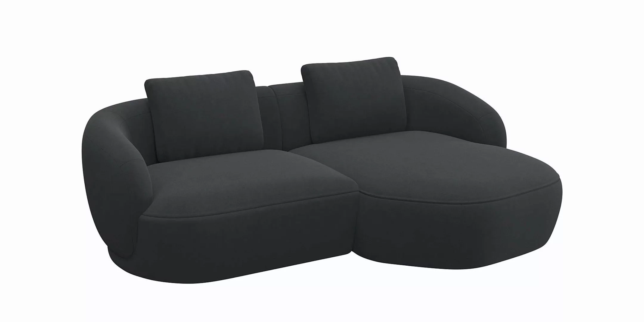 FLEXLUX Wohnlandschaft "Torino, rund, L-Form, Sofa-Ecke mit Recamiere, Long günstig online kaufen