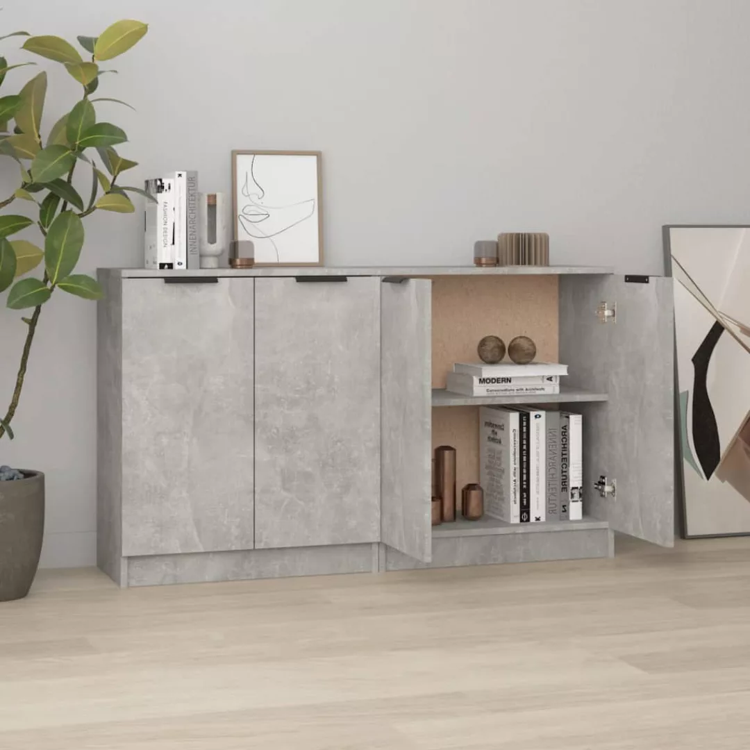 Vidaxl Sideboards 2 Stk Betongrau 60x30x70 Cm Holzwerkstoff günstig online kaufen