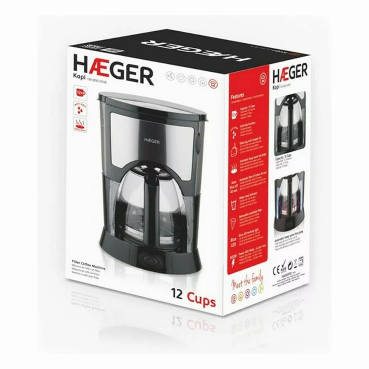 Elektrische Kaffeemaschine Haeger Kopi 800w günstig online kaufen