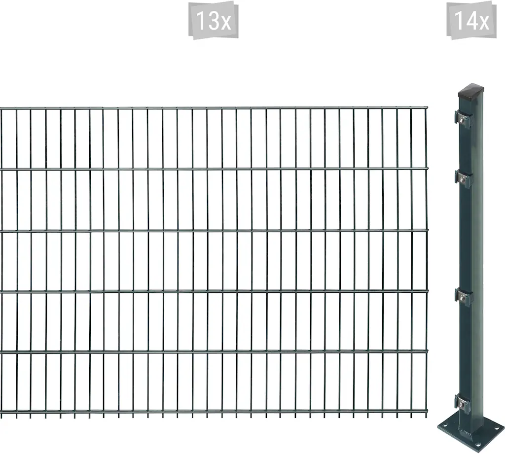 Arvotec Doppelstabmattenzaun "EASY 103 zum Aufschrauben", Zaunhöhe 103 cm, günstig online kaufen