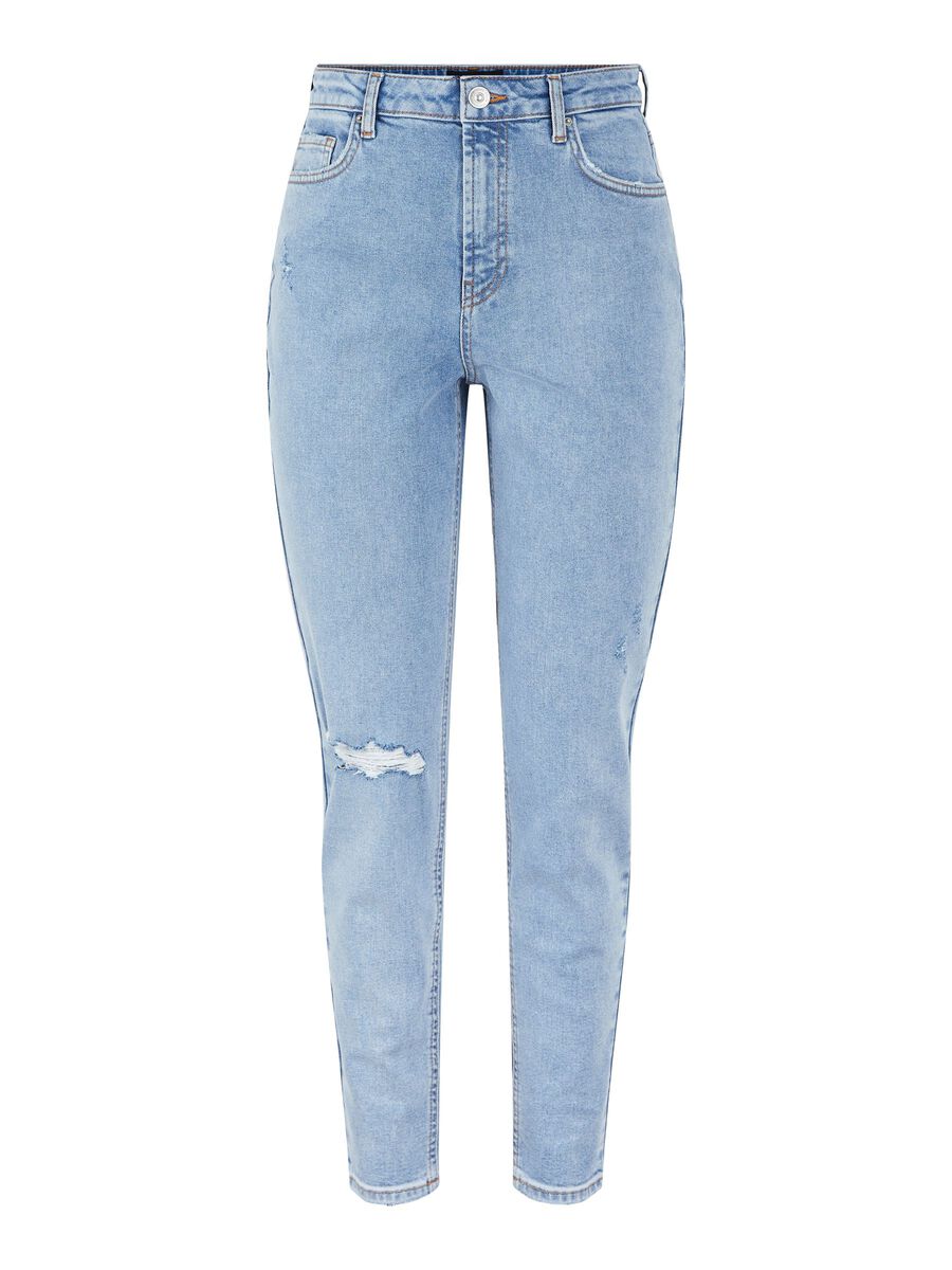 PIECES Pcleah Mom Jeans Damen Blau günstig online kaufen