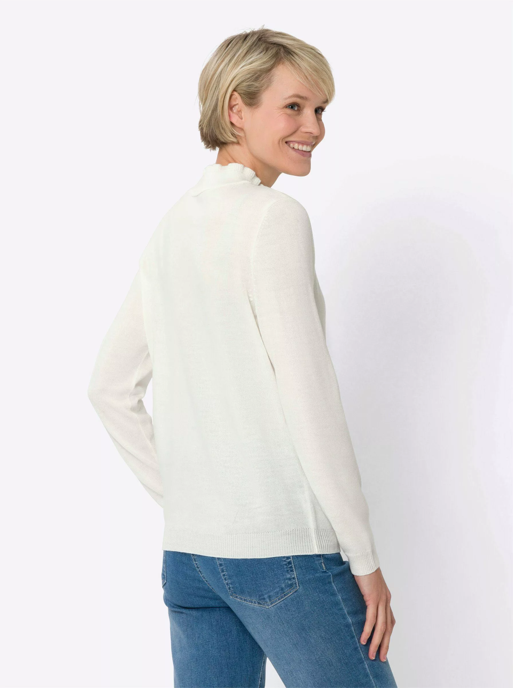 Sieh an! Strickpullover Stehkragen-Pullover günstig online kaufen