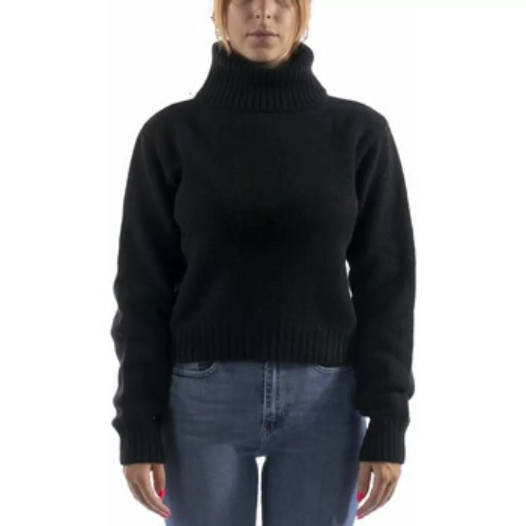 Kontatto  Sweatshirt Maglione  Dolcevita Cropped Nero günstig online kaufen