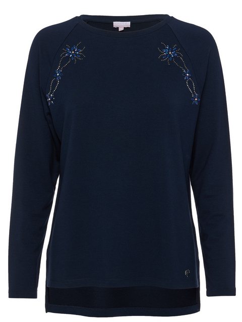 MONACO blue WEEKEND Sweatshirt Langarmshirt figurumspielend mit Kristallblü günstig online kaufen