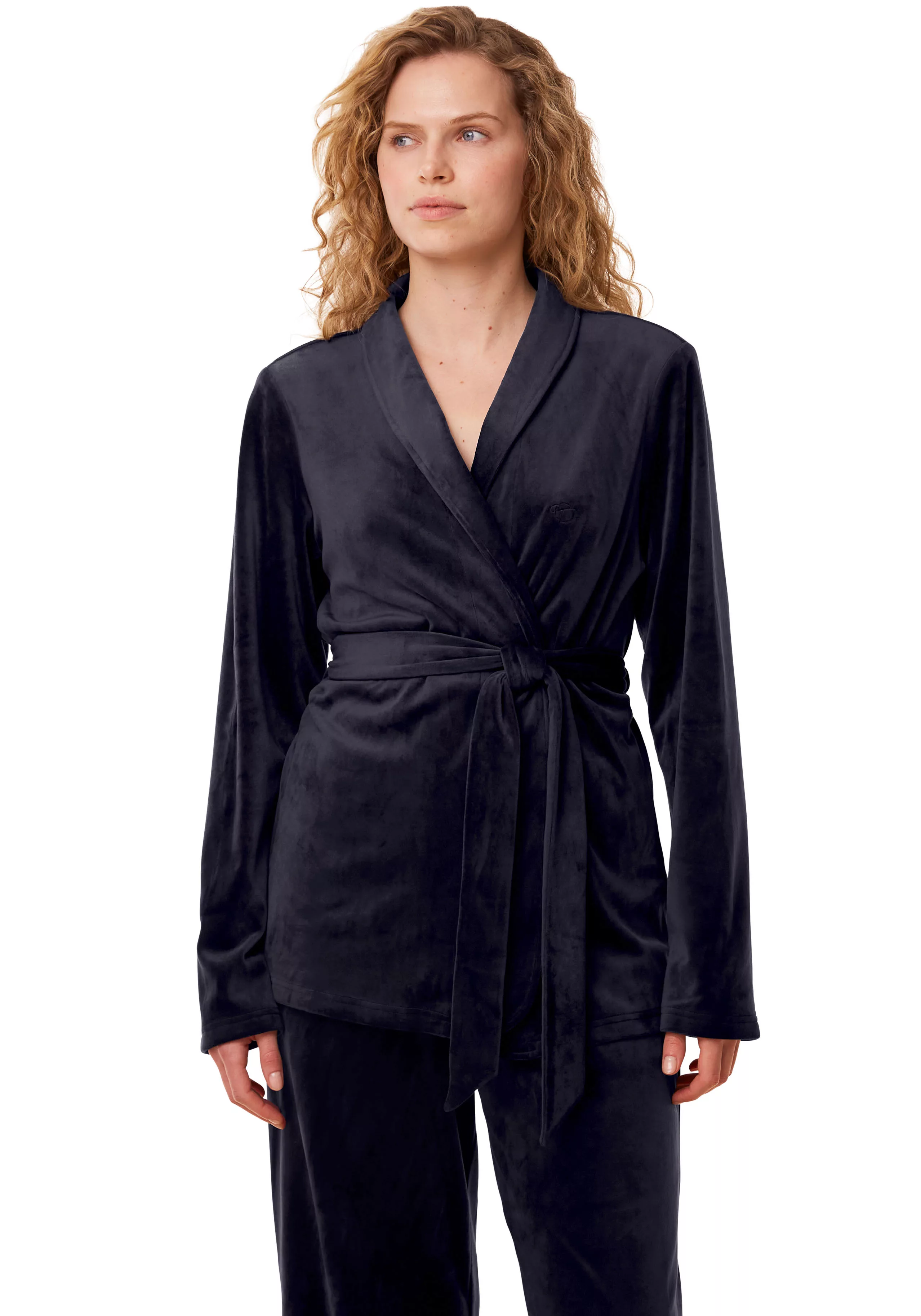 Triumph Morgenmantel "Sensual Velour Robe Top", mit Schalkragen günstig online kaufen