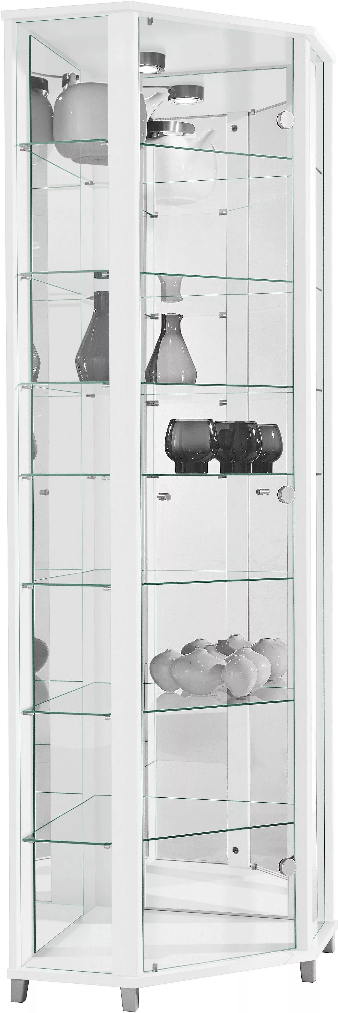 fif möbel Vitrine "TRIO", Eckvitrine/Glasvitrine 1x Glastür, perfekt für Sa günstig online kaufen