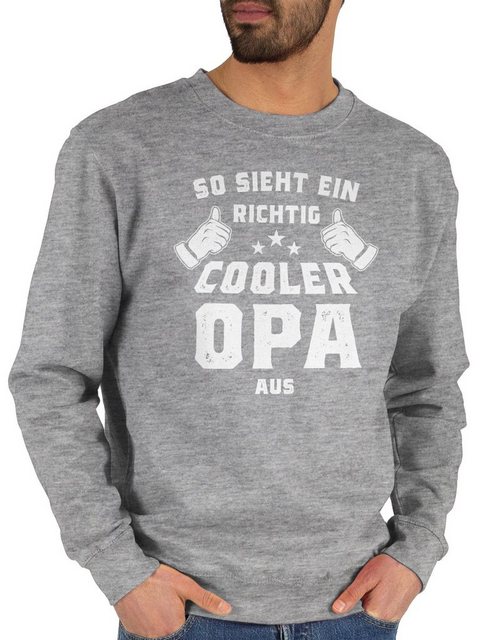 Shirtracer Sweatshirt So sieht ein richtig cooler Opa aus (1-tlg) Opa Gesch günstig online kaufen