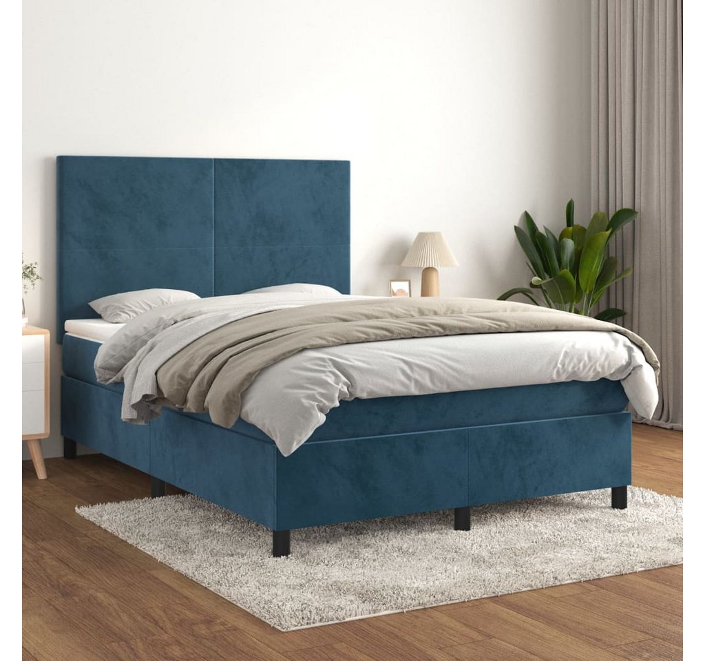 vidaXL Boxspringbett Bett Boxspringbett mit Matratze komplett Samt (140 x 1 günstig online kaufen