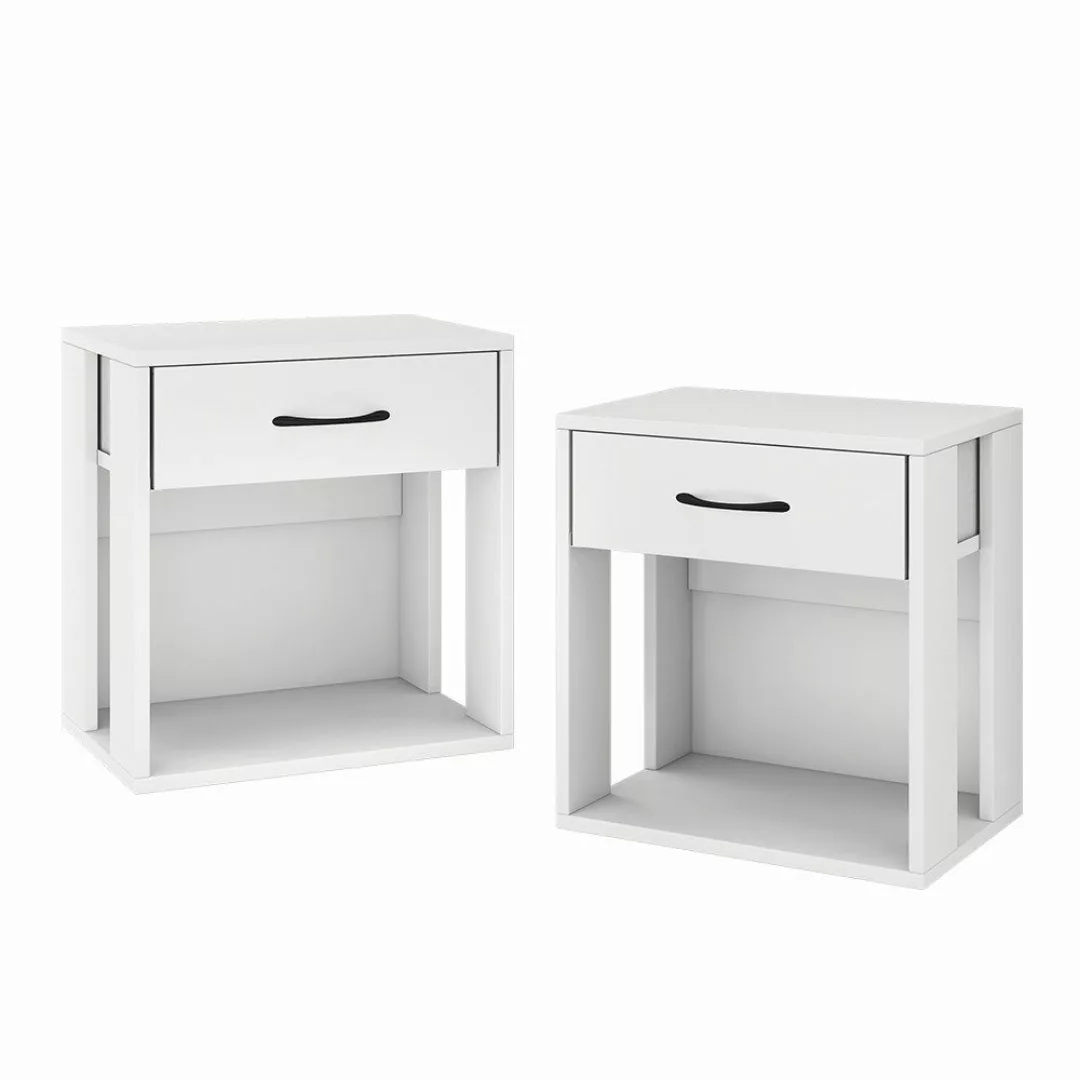 Vicco Nachtschrank Virela, Weiß, 39 x günstig online kaufen