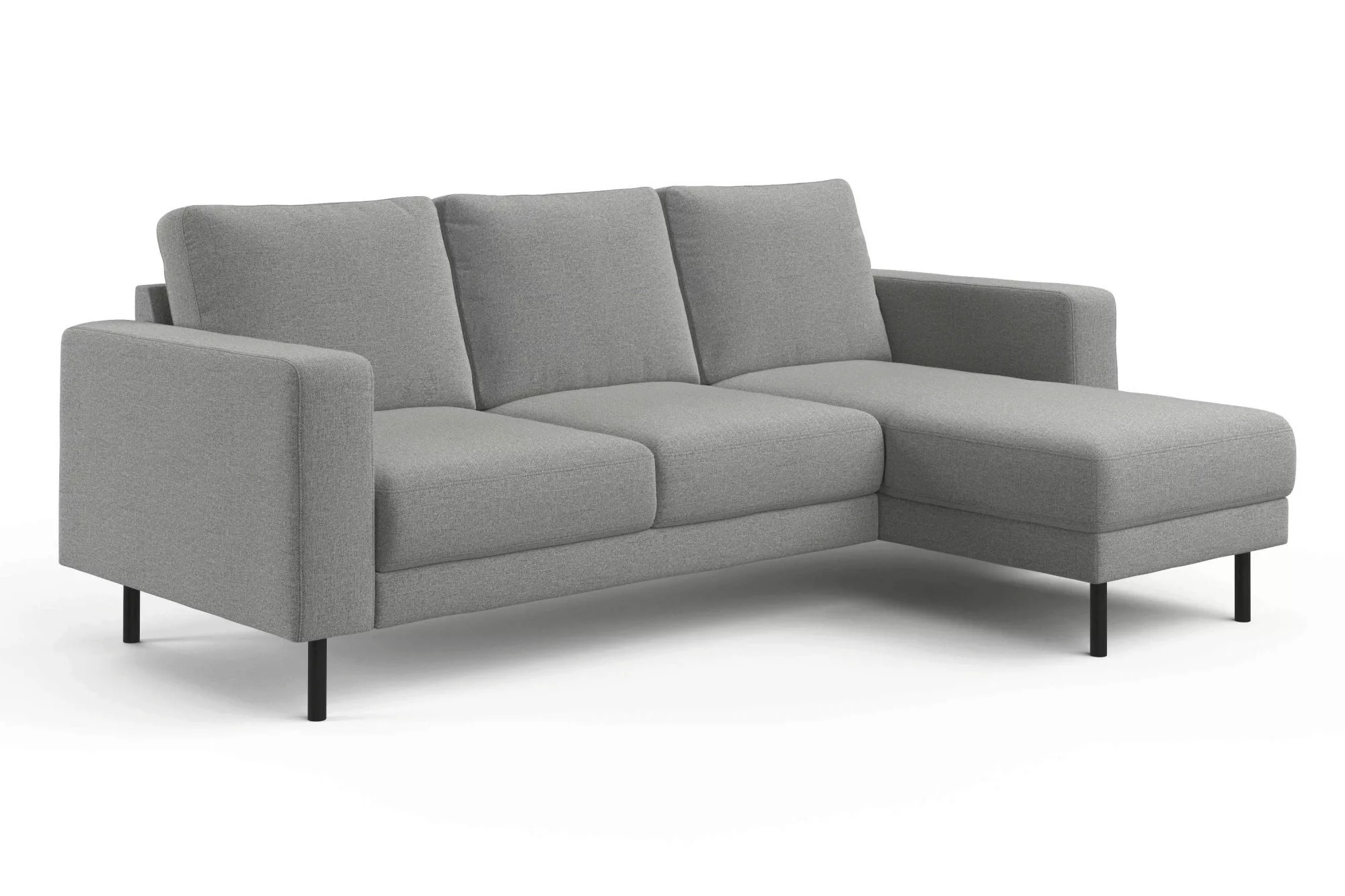 INOSIGN Ecksofa "Barrett", mit schwarzen Metallfüßen, mit losen Rückenkisse günstig online kaufen