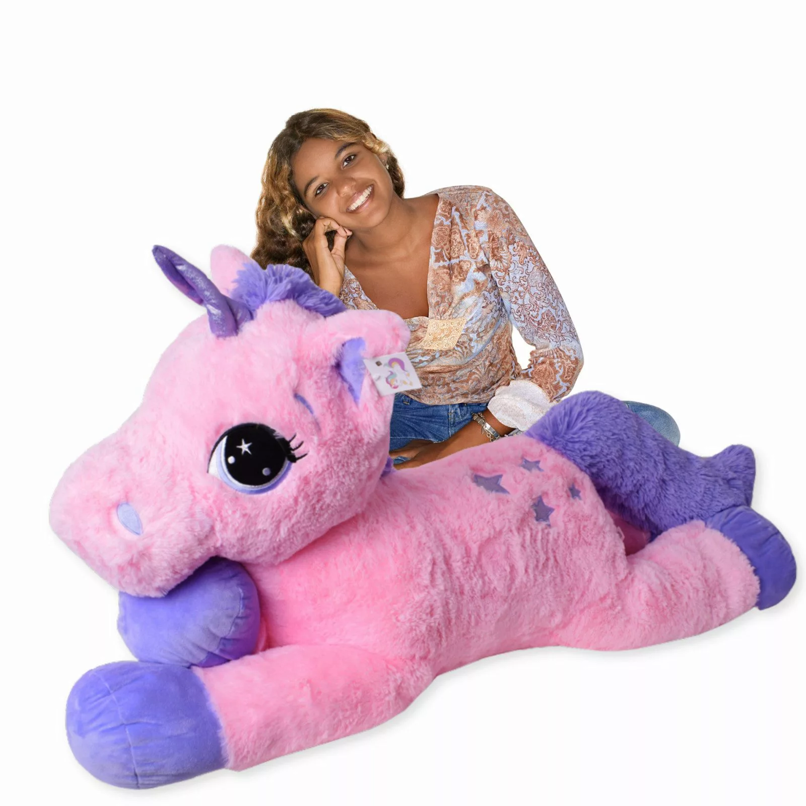 TE-Trend Kuscheltier Einhorn 110cm XXL Plüschtier günstig online kaufen